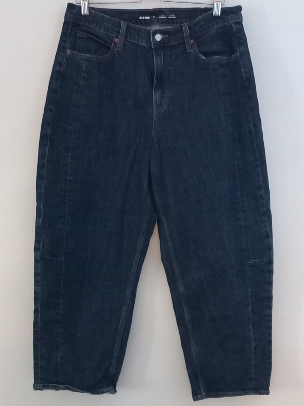 OLD NAVY barrel leg jeans dark wash